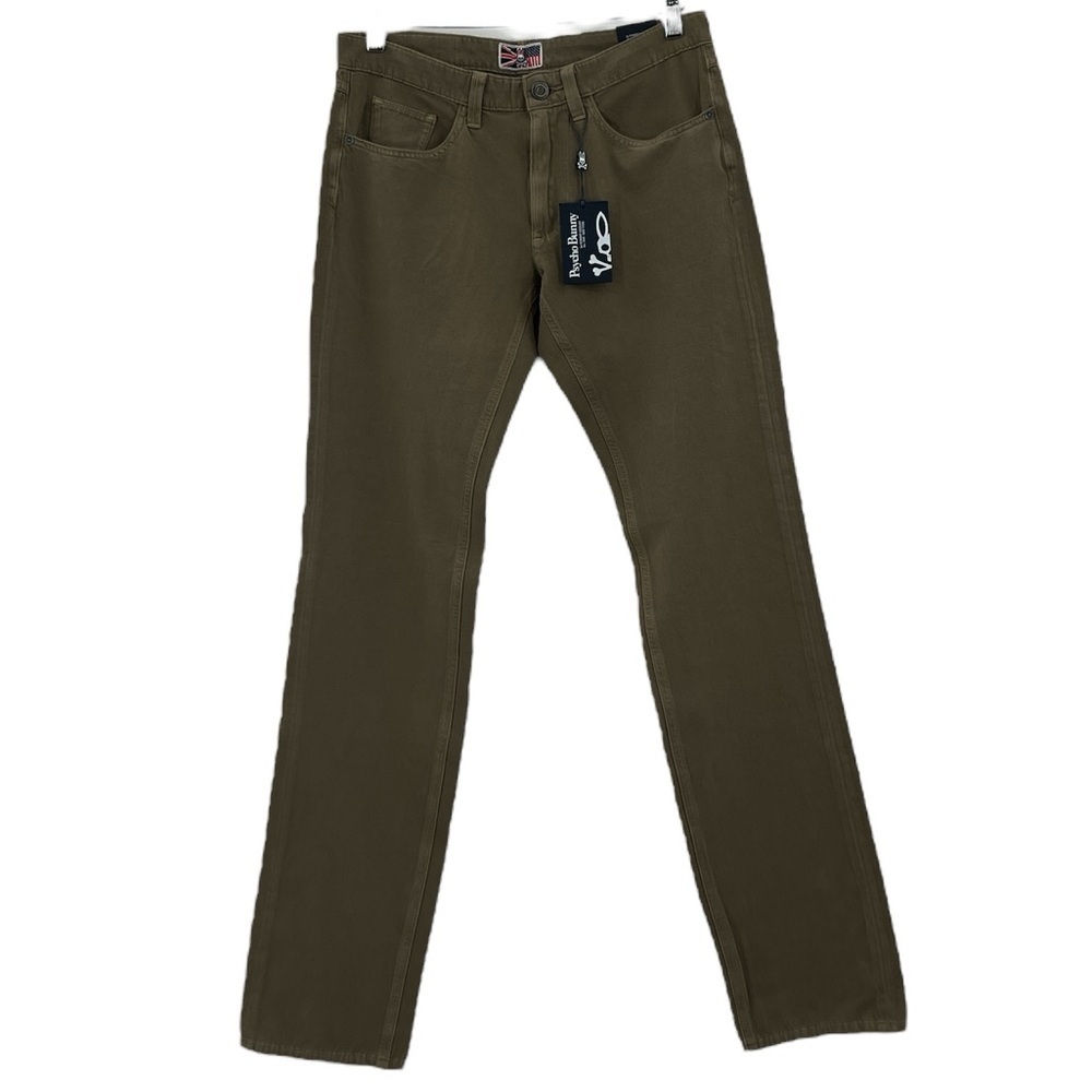 Psycho Bunny by Robert Godley Ulster Walnut Slim. fit Twill pants SZ 30